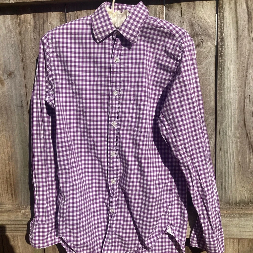 J. Crew cotton checkered shirt